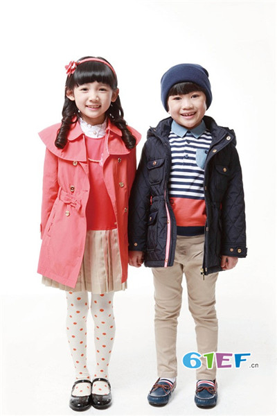 TWINKIDS童装2017新品闲中长款连帽外套