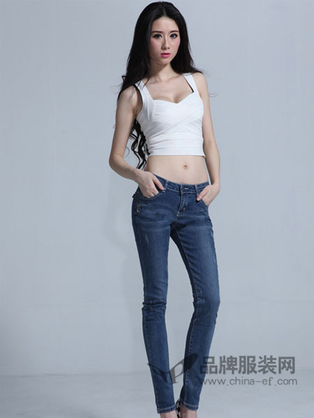365+1牛仔加厚铅笔裤韩版修身显瘦牛仔小脚裤