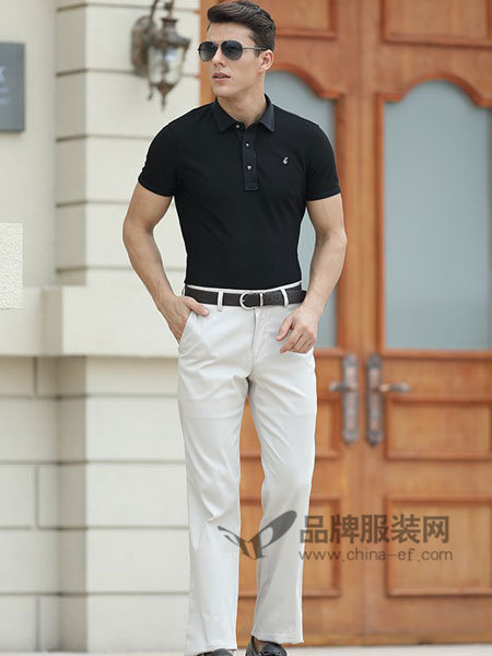 斯卡图男装纯棉日常简约风时尚百搭休闲短袖T恤