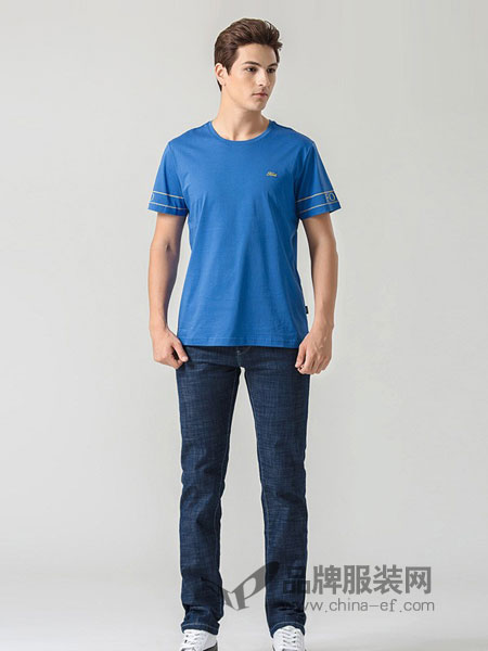 Ford福特男装2018春夏新款中年商务休闲翻领上衣服体桖