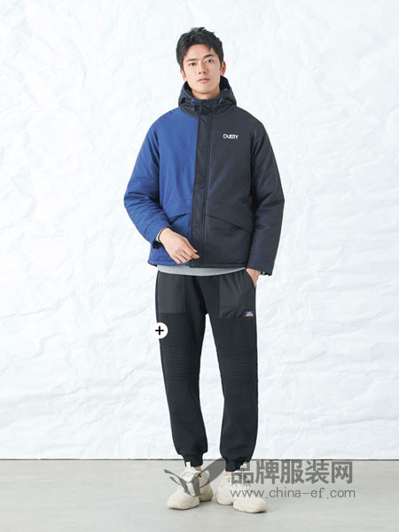 Dusty男装品牌2018秋冬棉服外套 纯色宽松休闲棉衣