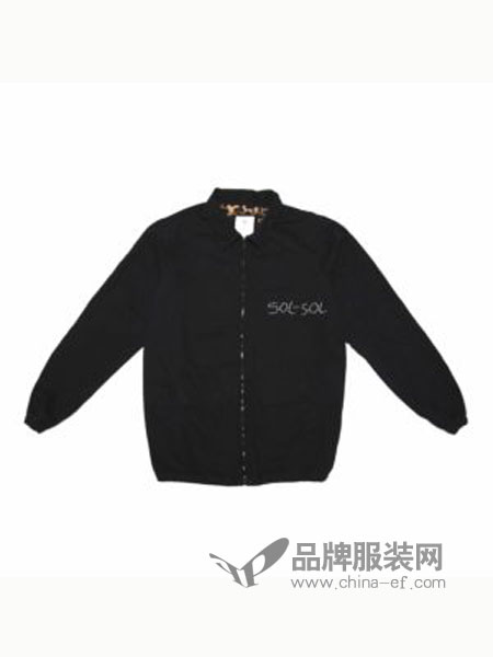 SOL-SOL男装品牌2018秋冬款毛圈带帽拉链卫衣