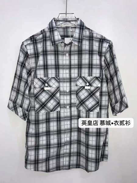慕城·衣贰衫男装品牌2019春夏新款衬衫青年上衣中袖宽松七分袖上衣