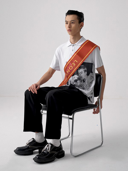 LEONSENSE(力上)男装品牌2020春夏印花图案圆领短袖