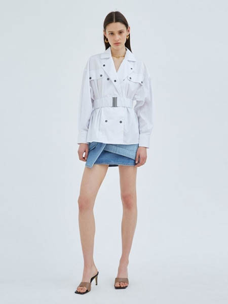 TY-LR/ C/MEO COLLECTIVE女装品牌2020秋冬白色衬衫