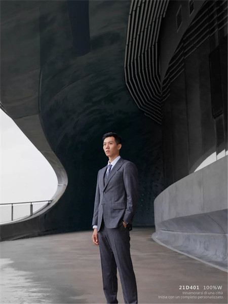 SOLOSALI所罗服装定制品牌2021秋季商务休闲纯棉西装套装