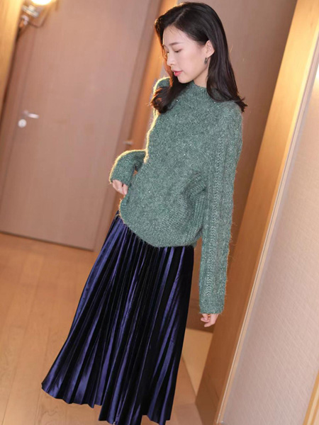 开希米娜女装品牌2022秋季百搭气质厚实毛衣