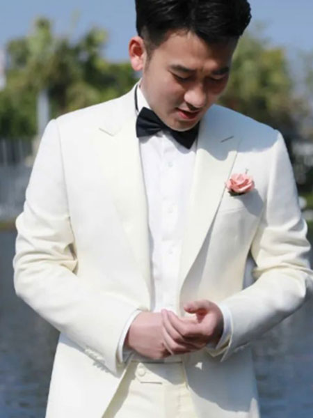 马克西姆西服定制男装品牌2024春夏纯白 西装